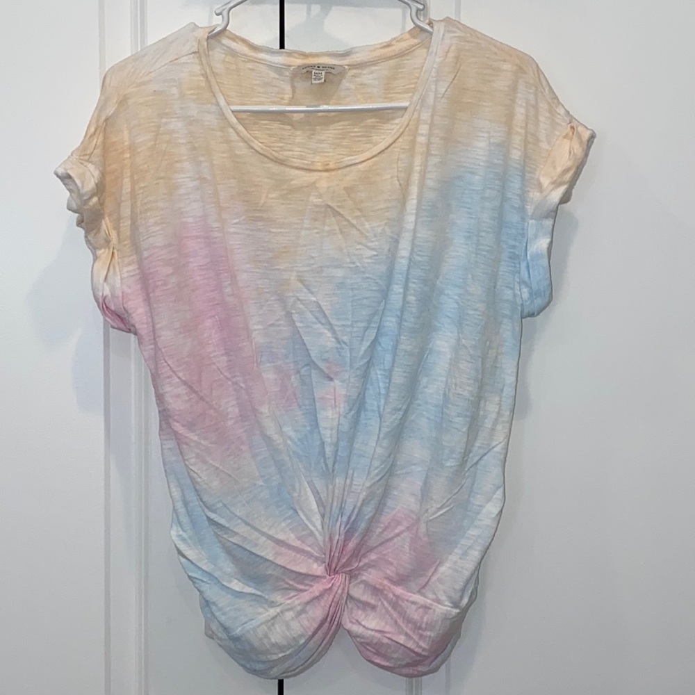 Lucky Brand Pastel Tie Dye‎ Twisted Front Tee